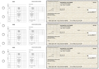 Click on Tan Parchment Multi-Purpose Corner Voucher Business Checks For More Details