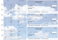 Clouds Multi-Purpose Corner Voucher Business Checks