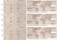 Click on World Map Multi-Purpose Corner Voucher Business Checks For More Details