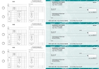 Teal Marble Multi-Purpose Counter Signature Business Checks