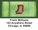 Swirl Tree & Stocking Address Labels by Lorrie Weber