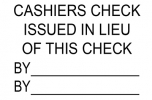 Click on Issued Cashier's Check Stamp For More Details