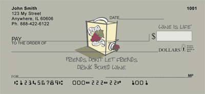 Click on Wine Lovers Wine Is Life Checks For More Details