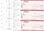 Burgundy Marble Payroll Invoice Business Checks