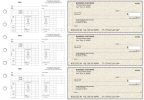 Tan Parchment Multi-Purpose Counter Signature Business Checks