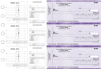Purple Marble Itemized Disbursement Payroll Business Checks
