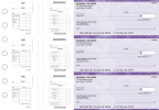Purple Marble Multi-Purpose Salary Voucher Business Checks