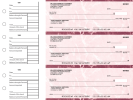 Burgundy Marble General Business Checks