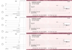 Burgundy Marble Itemized Counter Signature Business Checks