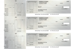 Brushed Metal General Itemized Invoice Business Checks
