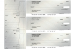 Brushed Metal Standard Counter Signature Business Checks