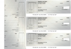 Brushed Metal Standard Itemized Invoice Business Checks