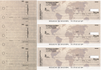World Map Invoice Business Checks