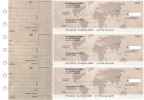 World Map Standard Counter Signature Business Checks