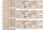 World Map Itemized Invoice Business Checks