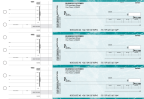 Teal Marble Invoice Business Checks