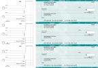 Teal Marble Standard Counter Signature Business Checks
