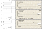 Tan Parchment Itemized Counter Signature Business Checks