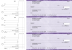 Purple Marble Standard Counter Signature Business Checks