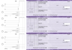 Purple Marble Standard Itemized Invoice Business Checks