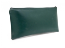 Forest Green Zipper Bank Bag, 5.5 x 10.5