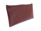 Burgundy Zipper Bank Bag, 5.5 x 10.5