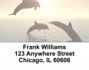 Dolphin Silhouettes Address Labels