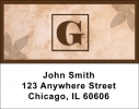 Simplistic Monogram G Address Labels