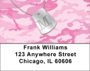 Dog Tag Monogram M Address Labels