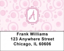 Bubbly Monogram A Address Labels