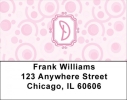 Bubbly Monogram D Address Labels