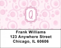 Bubbly Monogram Q Address Labels