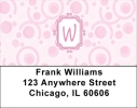 Bubbly Monogram W Address Labels