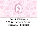 Bubbly Monogram Y Address Labels