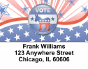 Democrat Stars and Stripes Address Labels
