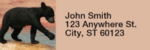Black Bear Cubs Rectangle Address Labels