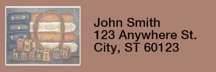 Americana Picket Flag Narrow Address Labels by Lorrie Weber