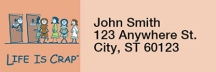 A Womans Life Is Crap Rectangle Address Labels