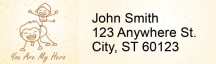 Dad is My Hero Narrow Address Labels