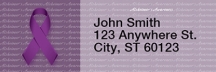 Alzheimer\'s Awareness Ribbon Narrow Address Labels