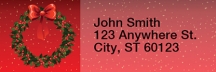 Holiday Wreath Rectangle Address Labels