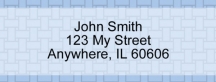 Blue Safety Narrow Address Labels Checks