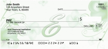 Floral Monogram E Checks