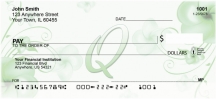 Floral Monogram Q Checks