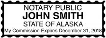 Alaska Public Notary Rectangle Stamp