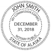 Alaska Notary Public Round Stamp