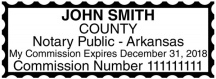 Arkansas Public Notary Rectangle Stamp