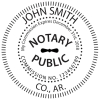 Arkansas Notary Public Round Stamp