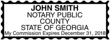 Georgia Public Notary Rectangle Stamp
