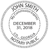Georgia Notary Public Round Stamp